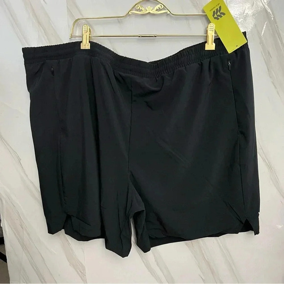 Sport Shorts Size 2XL W (44-46) 7" Inseam  All In Motion Black Built-In Shorts - Picture 1 of 9